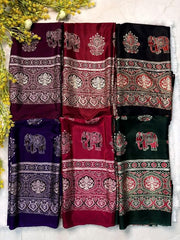 Elephant Print Ajrakh Saree - 71NRdAcAnBL._SY879_.jpg