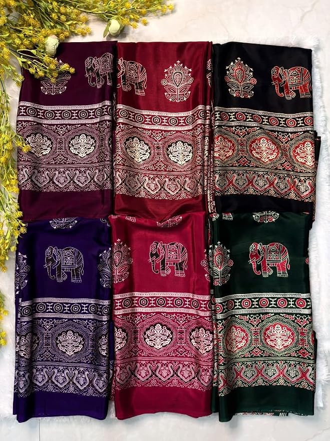 Elephant Print Ajrakh Saree - 71NRdAcAnBL._SY879_.jpg