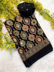 Ajrakh Block Printed Gajji Crepe Saree with Mirror Work - IMG-20260820-WA0064.jpg