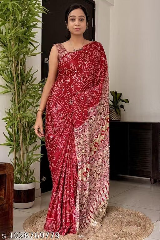 Mirror Work Satin Bandhani Saree - ycfao_512.jpg