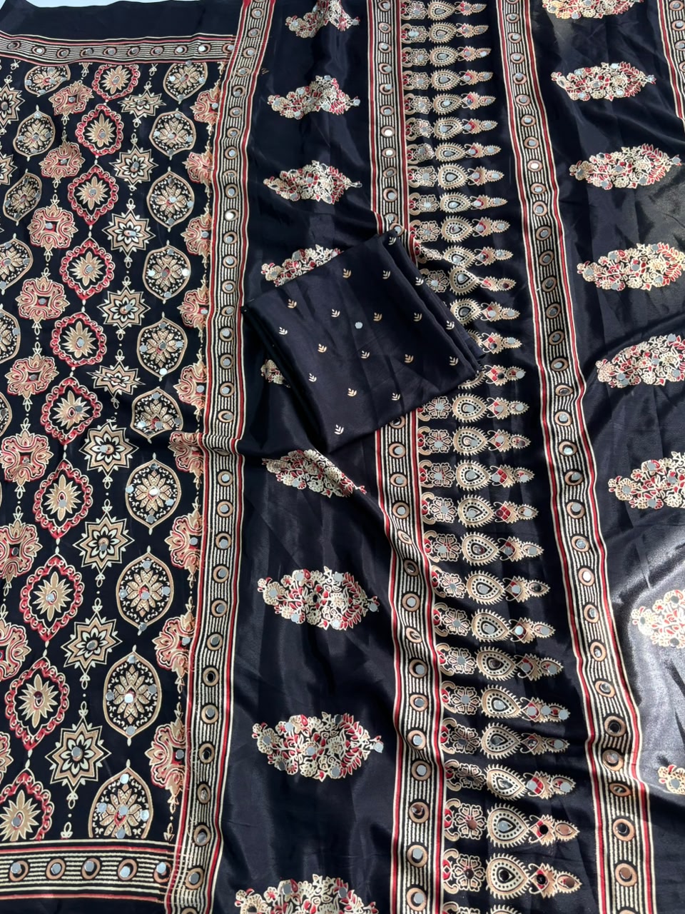Ajrakh Block Printed Gajji Crepe Saree with Mirror Work - WhatsAppImage2026-06-06at17.10.08.jpg
