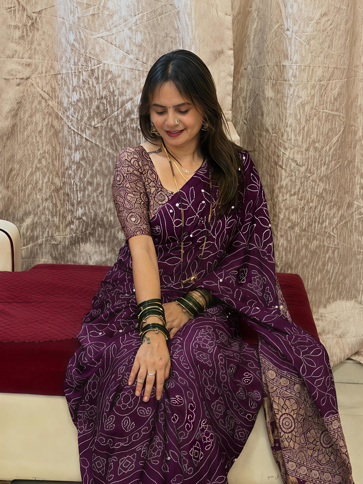 Mirror Work Satin Bandhani Saree - IMG-20260819-WA0208.jpg