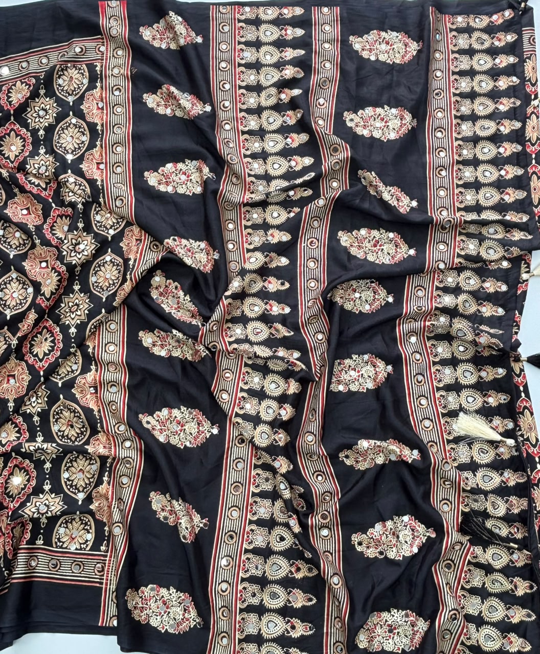 Ajrakh Block Printed Gajji Crepe Saree with Mirror Work - WhatsAppImage2026-06-06at17.10.11.jpg